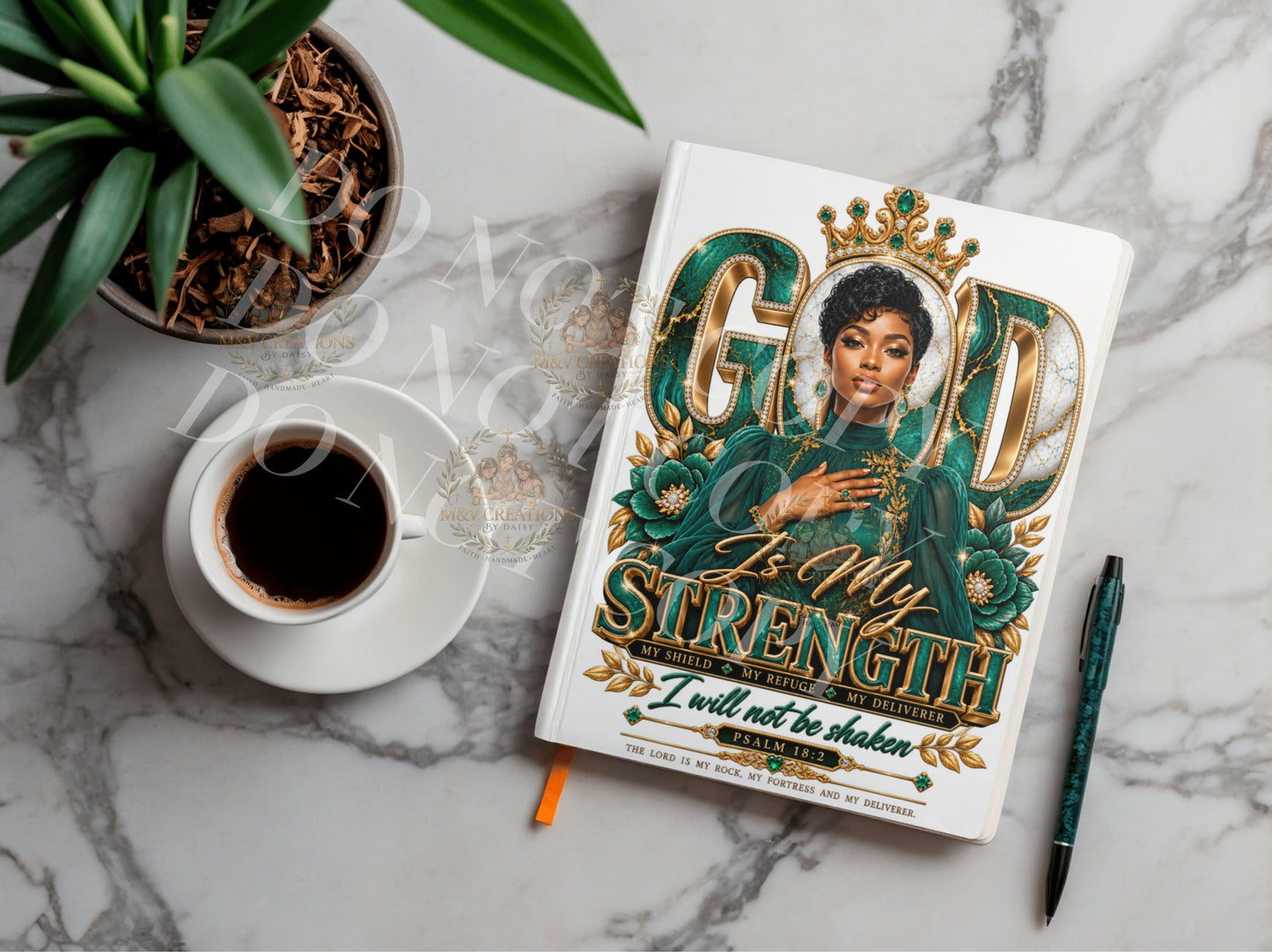 GOD IS MY STRENGTH Journal Decal