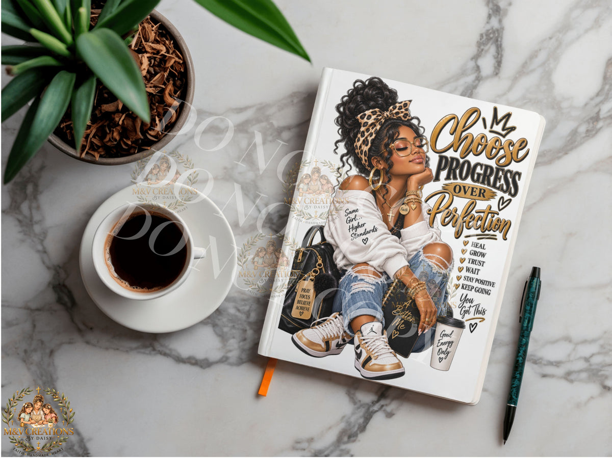 Choose Progress Over Perfection Journal Decal