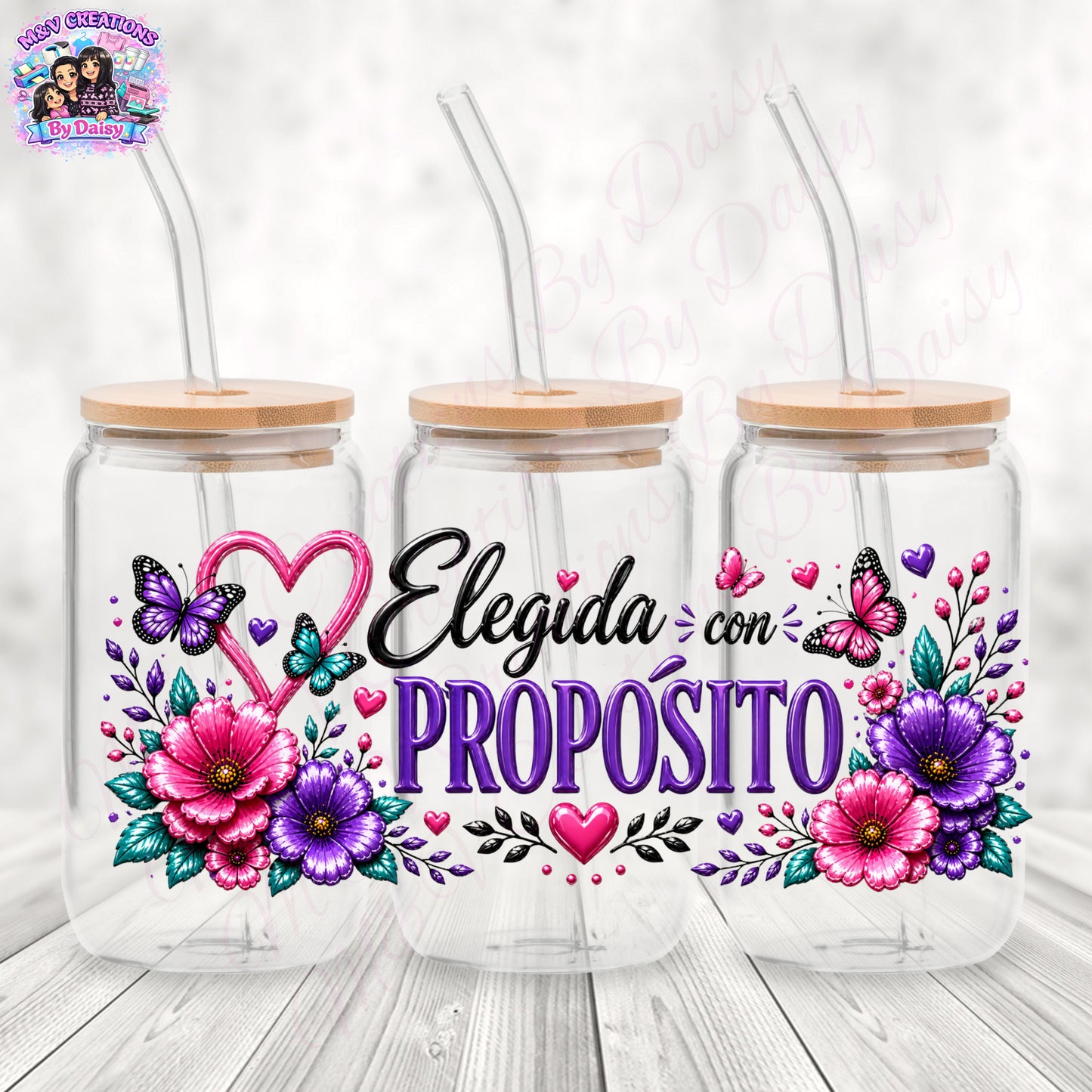 Elegida Con Propósito - UV DTF Cup Wrap
