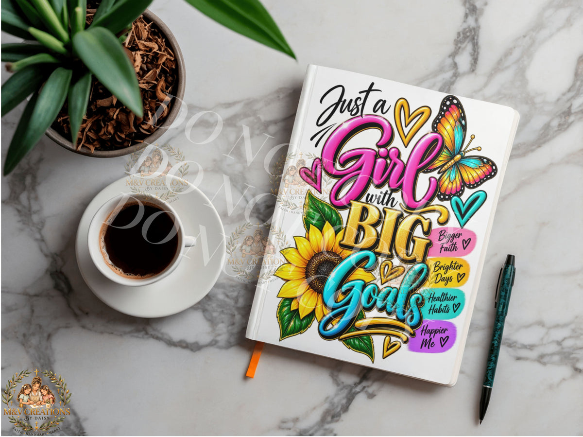 Just A Girl with Big Goals Journal Decal