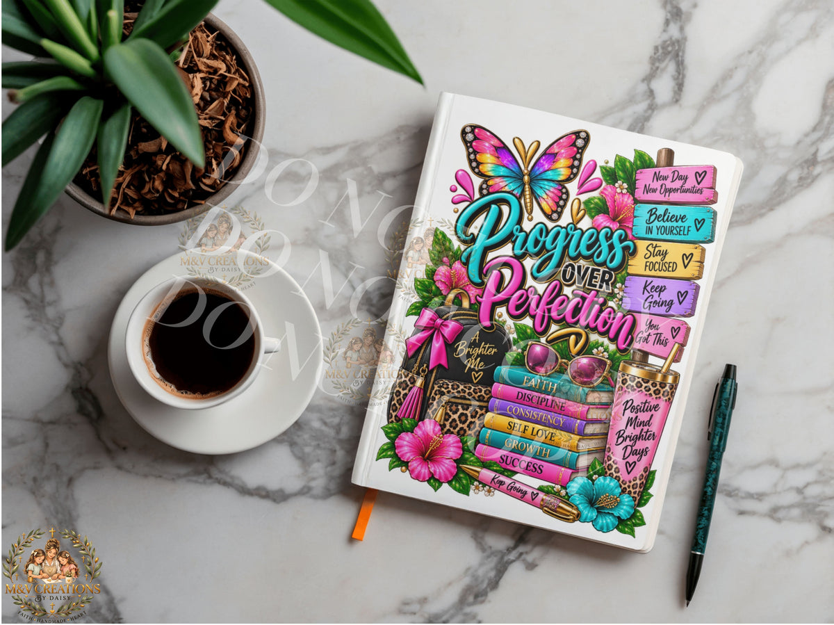 Progress Over Perfection Journal Decal