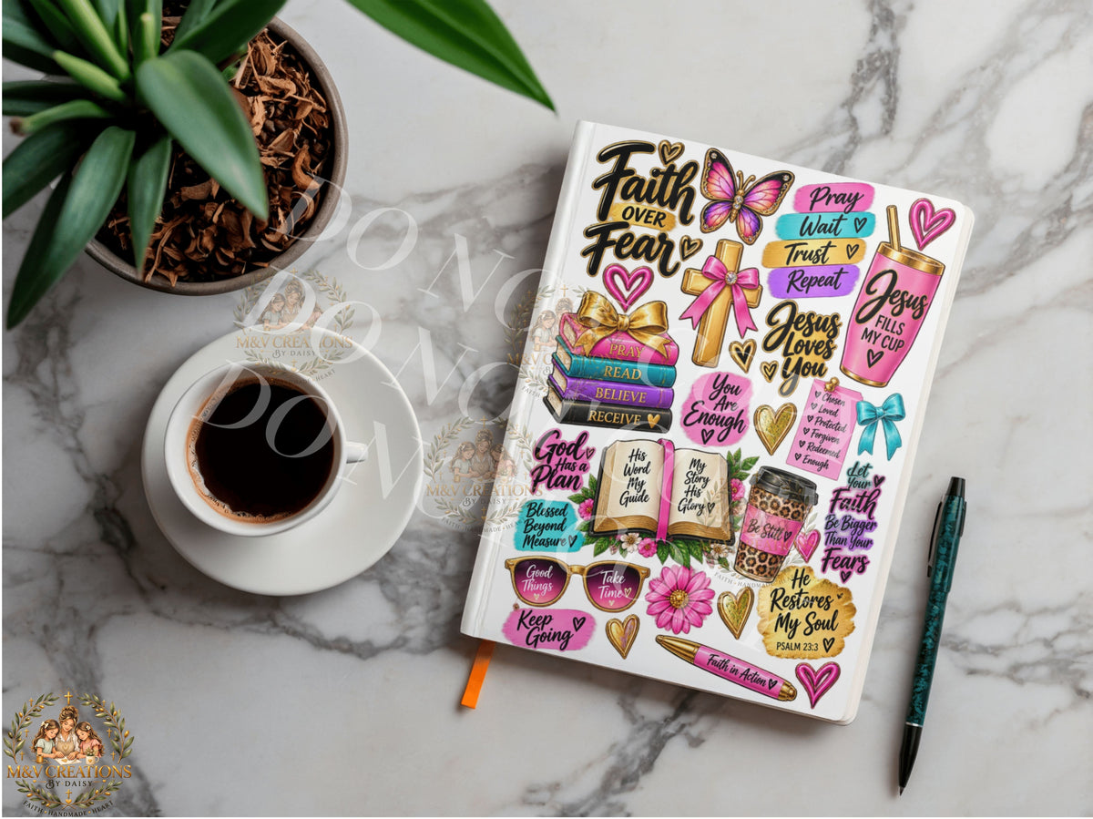 Faith Over Fear Jesus Loves You Journal Decal