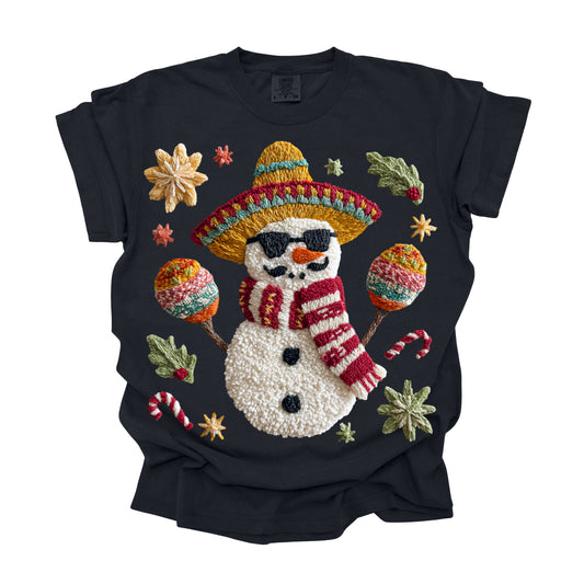 Faux Yarn Mexican Snowman