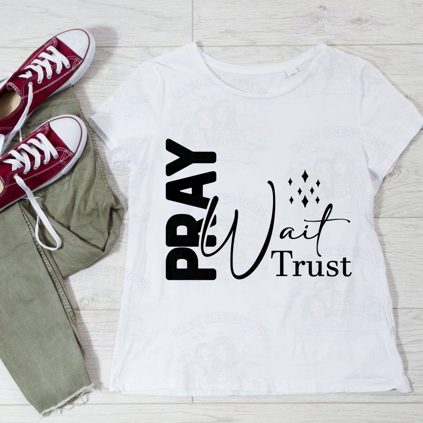 Pray Wait Trust DTF Transfer