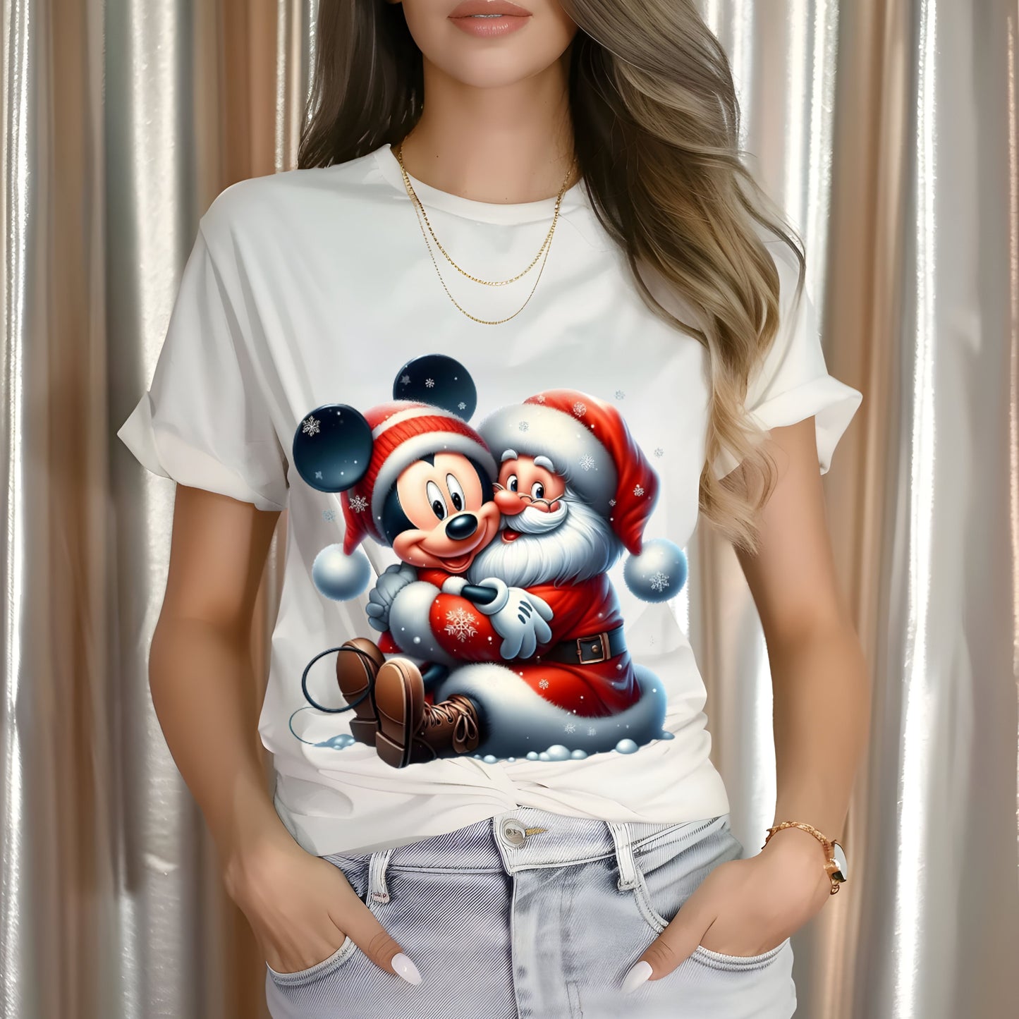 Mickey and Santa DTF Transfer ONLY