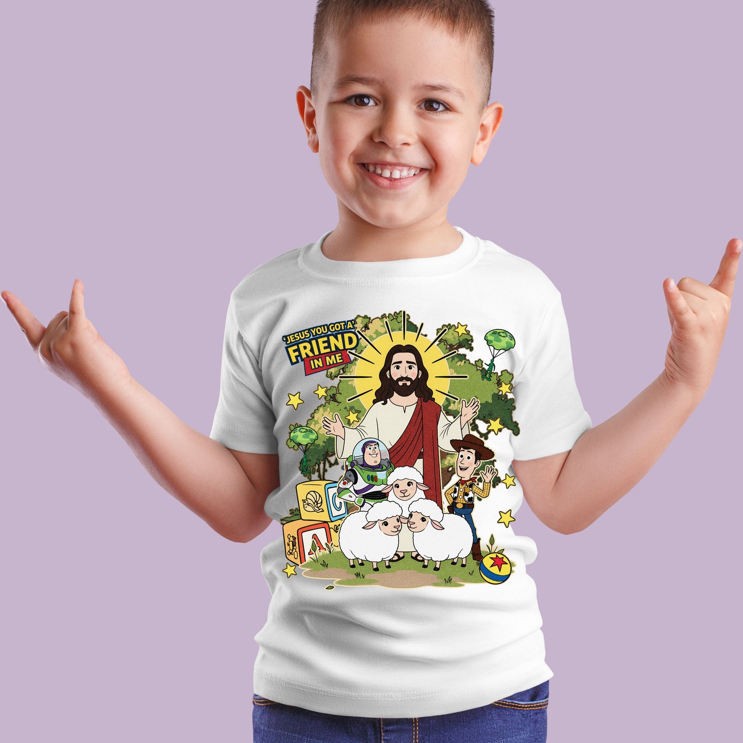 JESUS you got a friend in me Toy story 5 DTF Transfer Only
