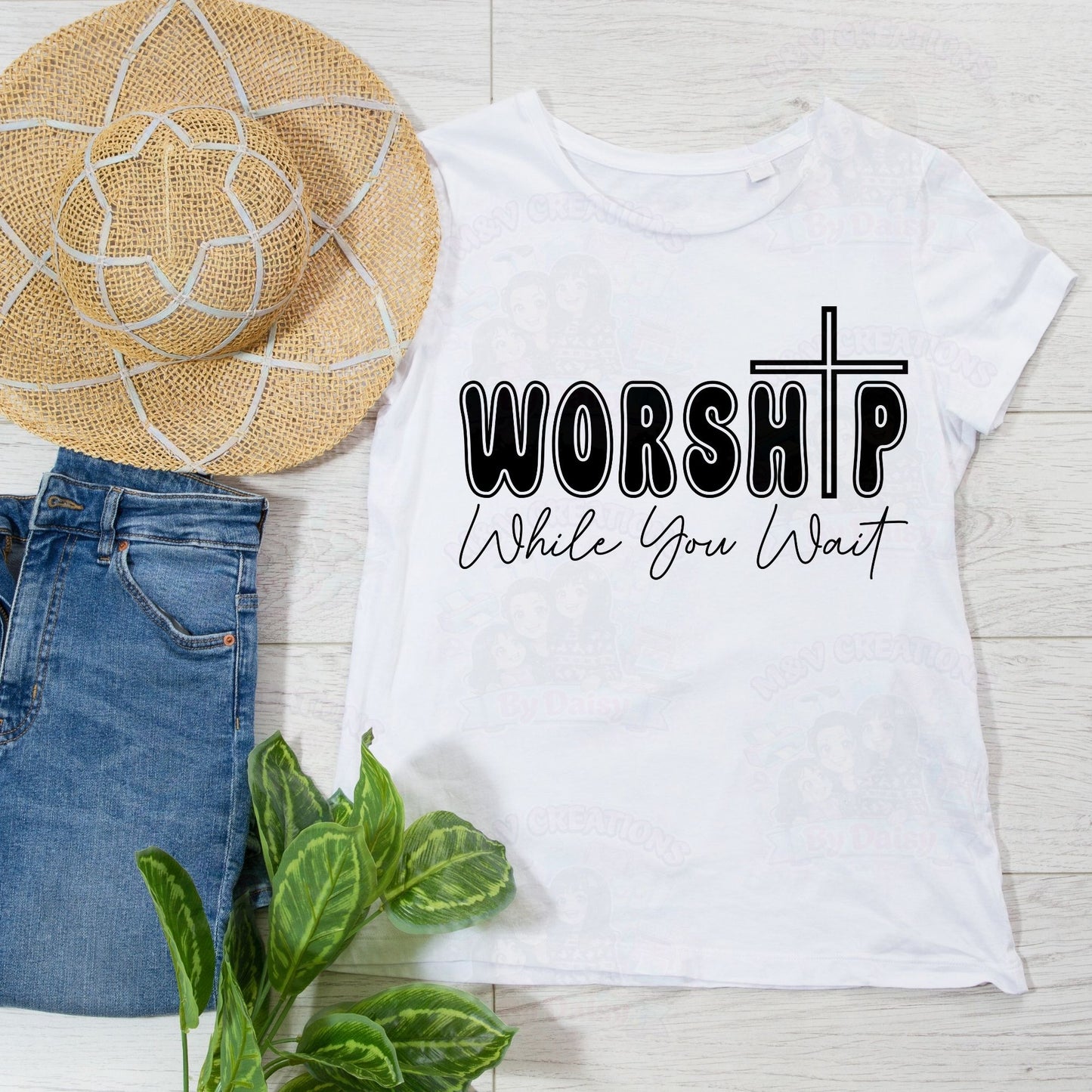 Worship While You Wait DTF Transfer