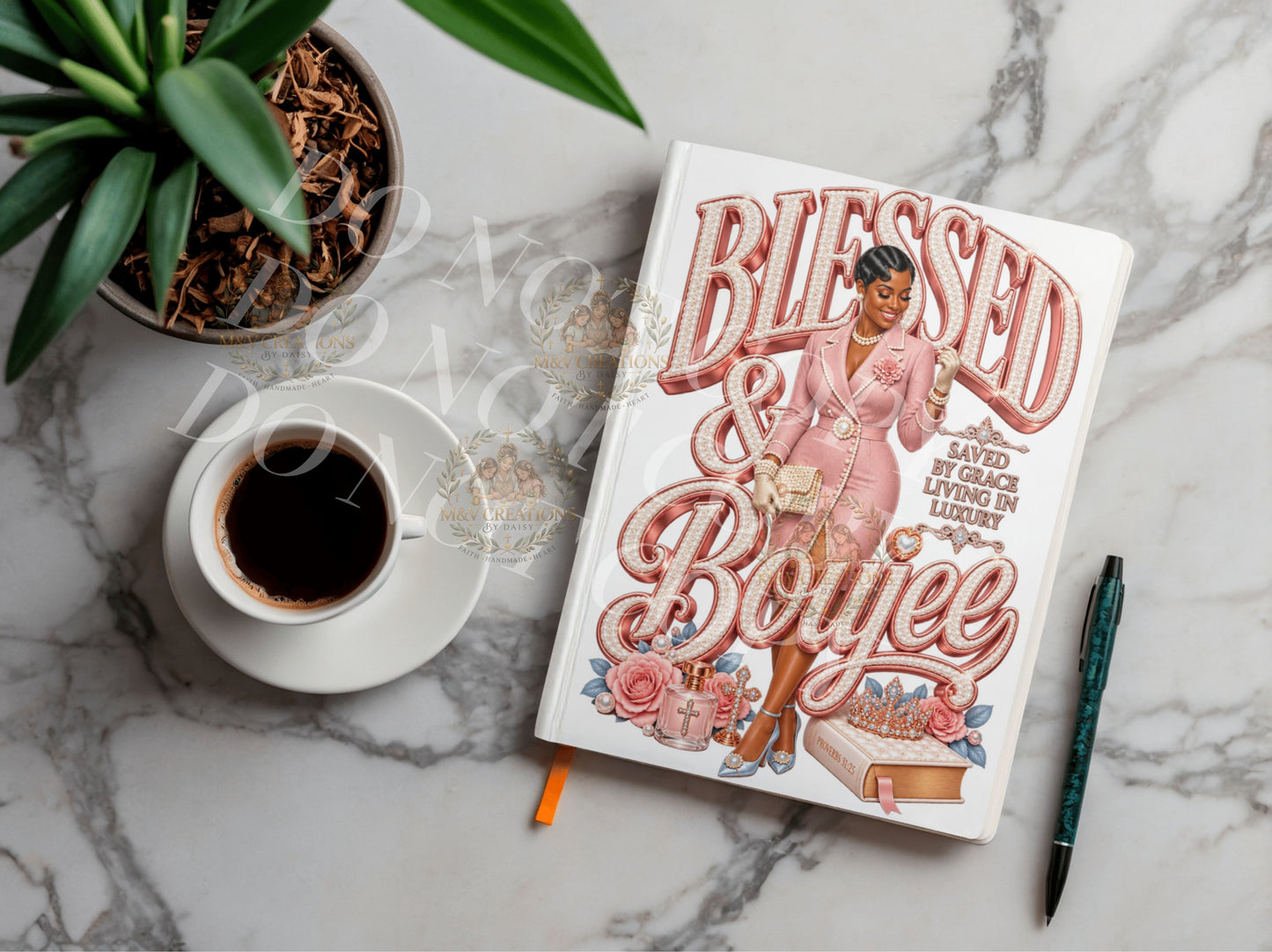 BLESSED AND BOUJEE Journal Decal