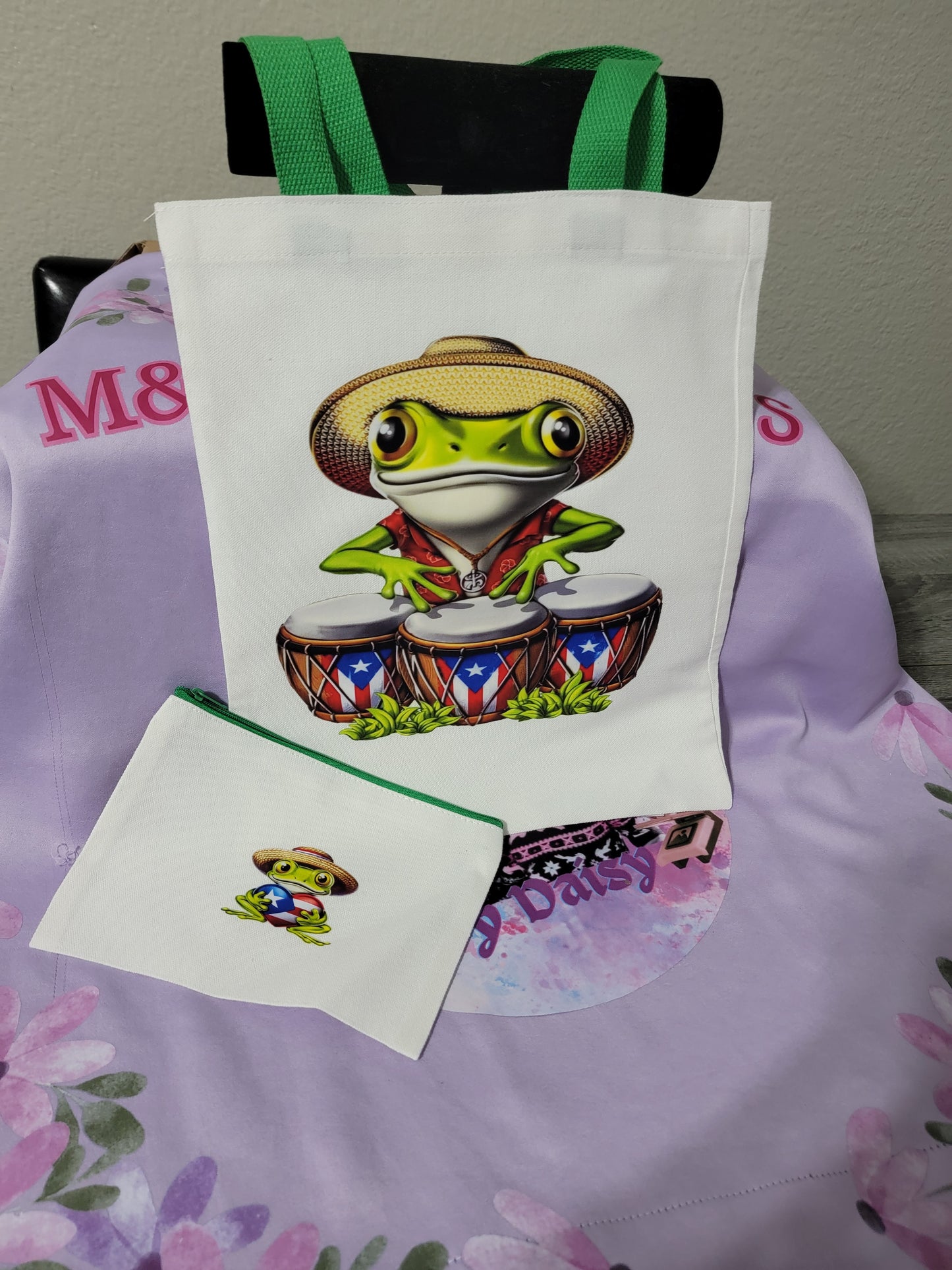 Custom Tote Bags w/ make up bag