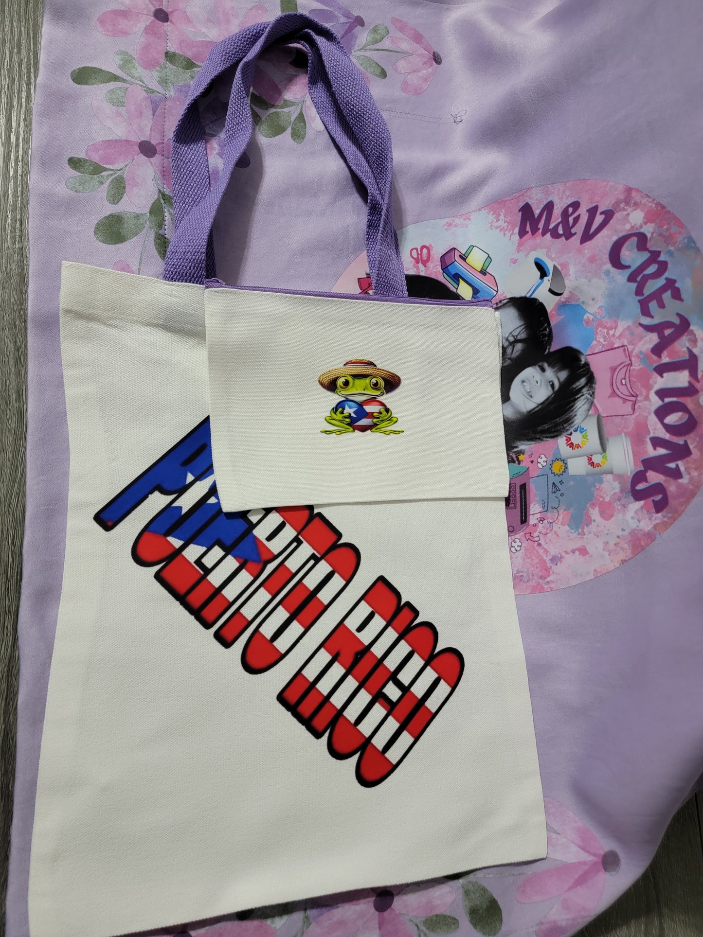 Custom Tote Bags w/ make up bag