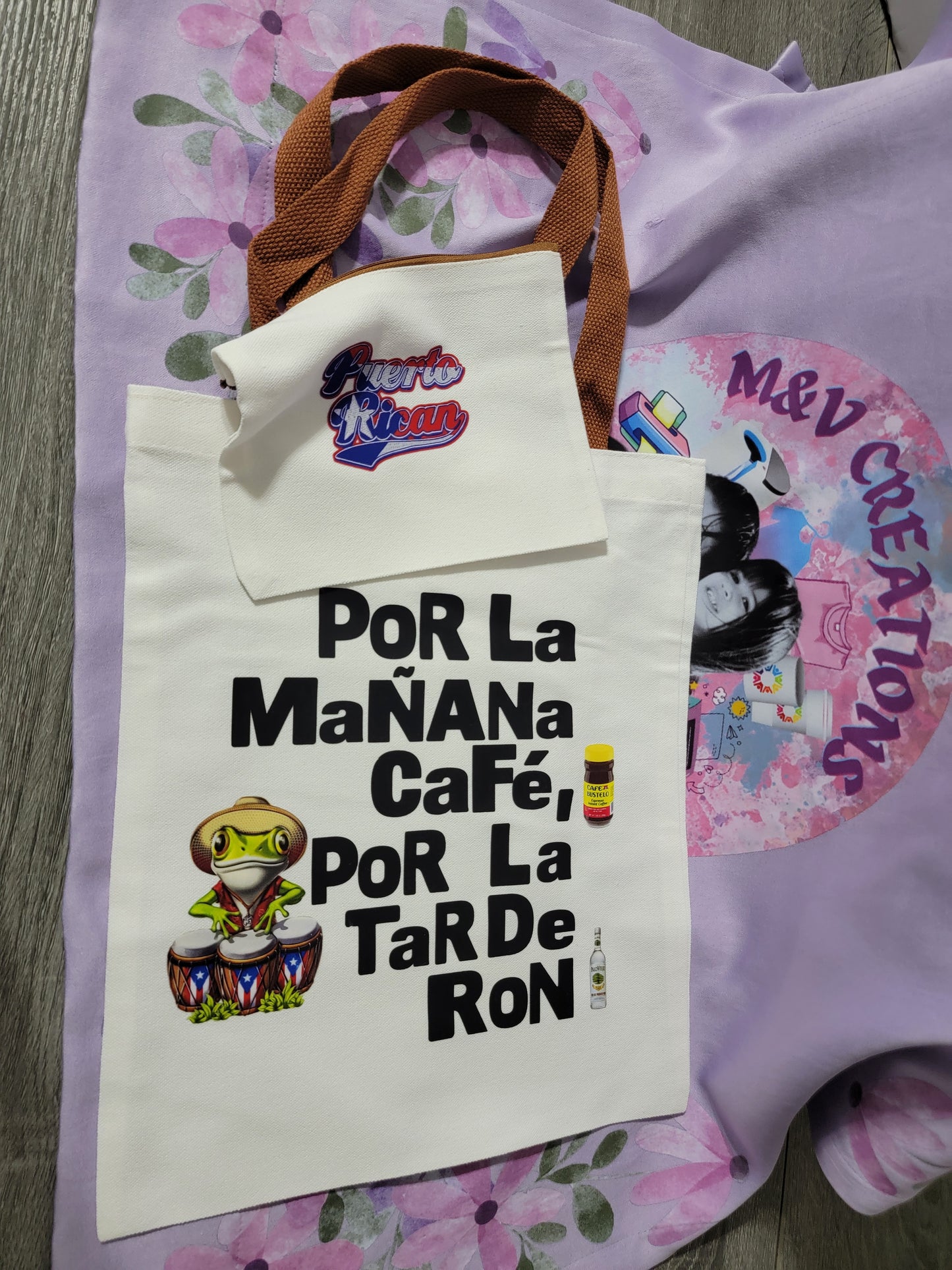 Custom Tote Bags w/ make up bag