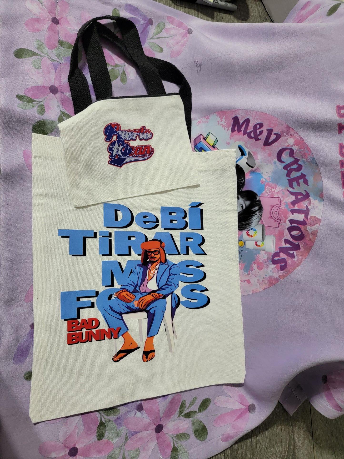 Custom Tote Bags w/ make up bag