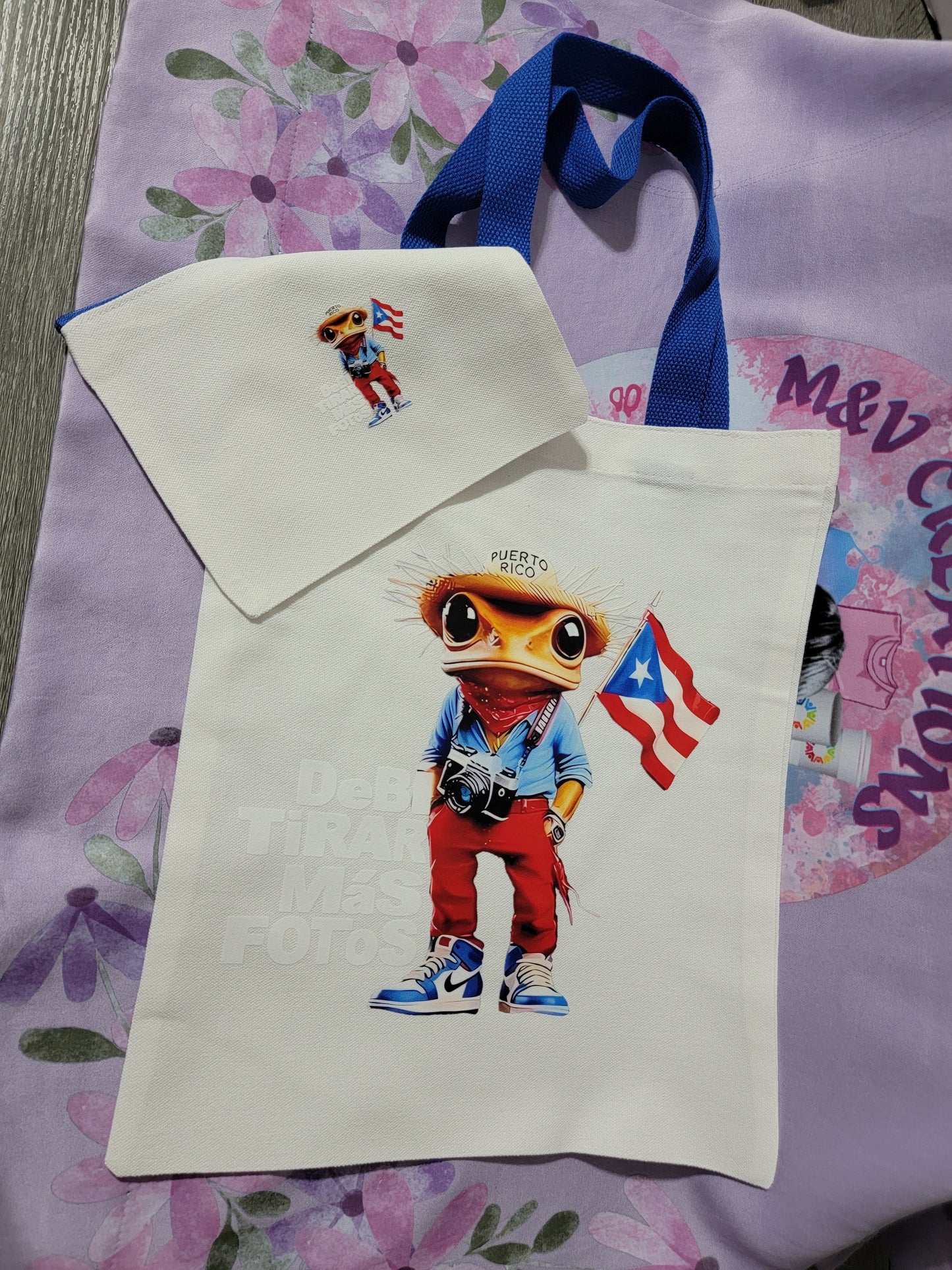 Custom Tote Bags w/ make up bag