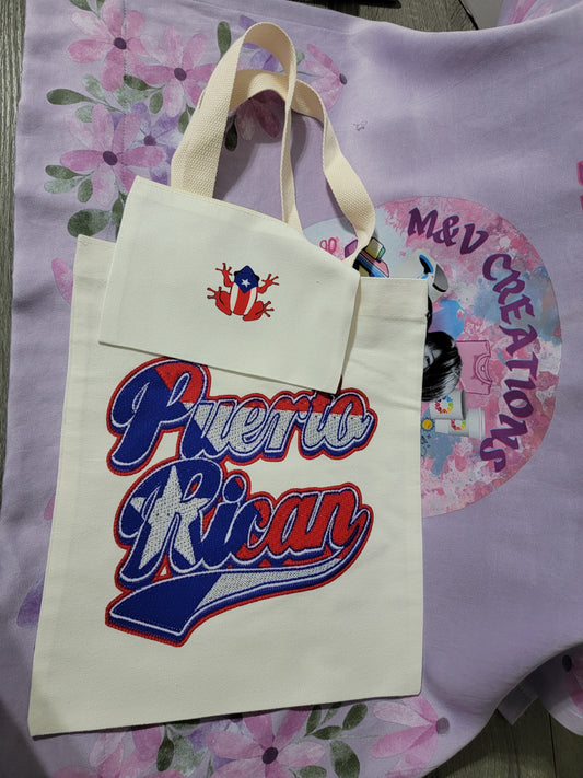 Custom Tote Bags w/ make up bag