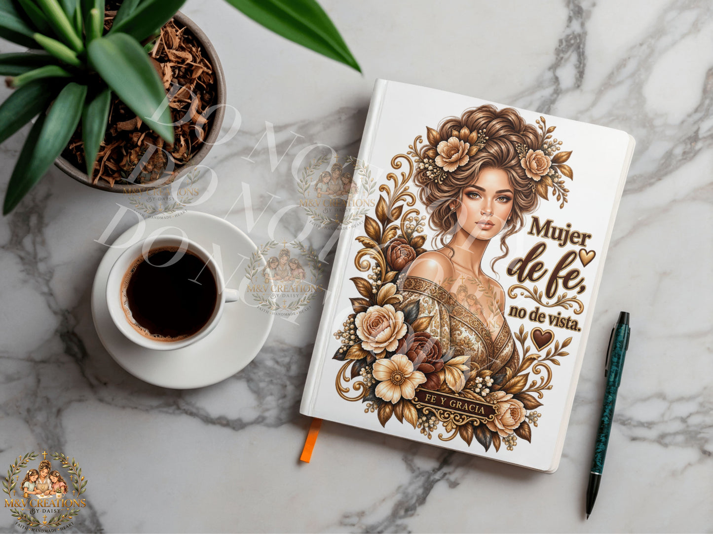 MUJER DE FE NO DE VISTA Journal Decal