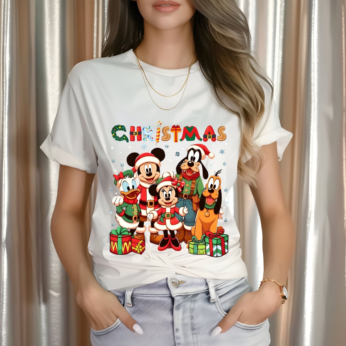 Christmas Mickey& Minne DTF Transfer ONLY