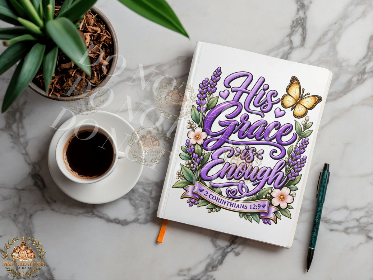 HIS GRACE IS ENOUGH Journal Decal
