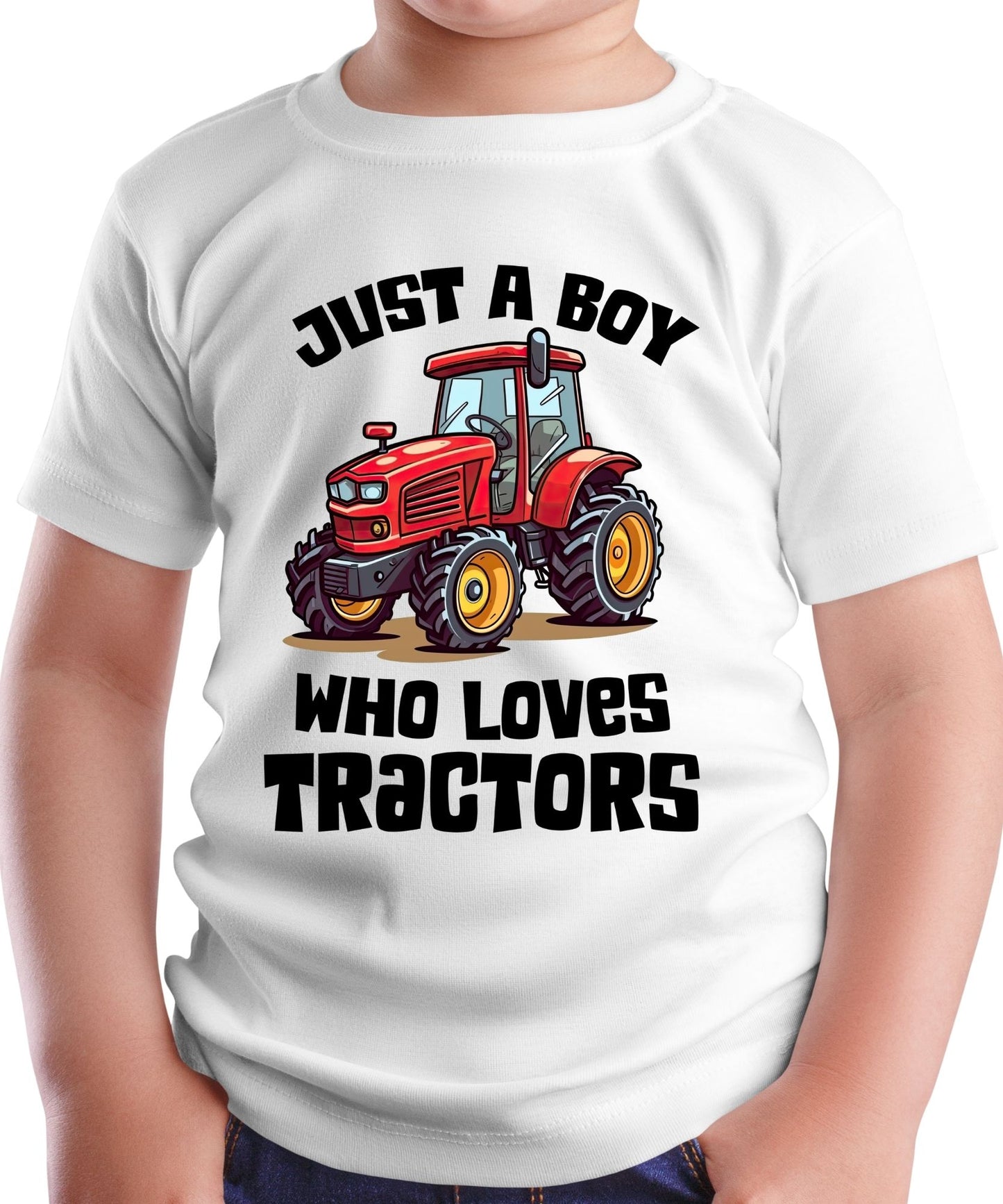 #258 Just a boy who loves tractors DTF TRANSFER
