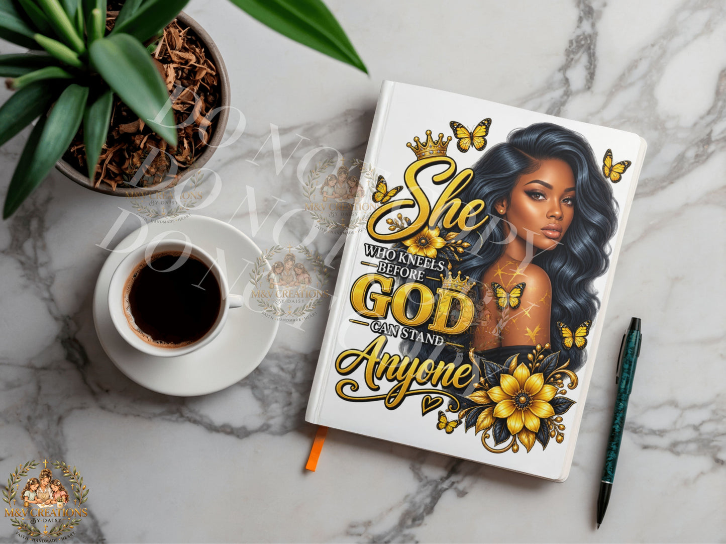 SHE WHO KNEELS BEFORE GOD Journal Decal