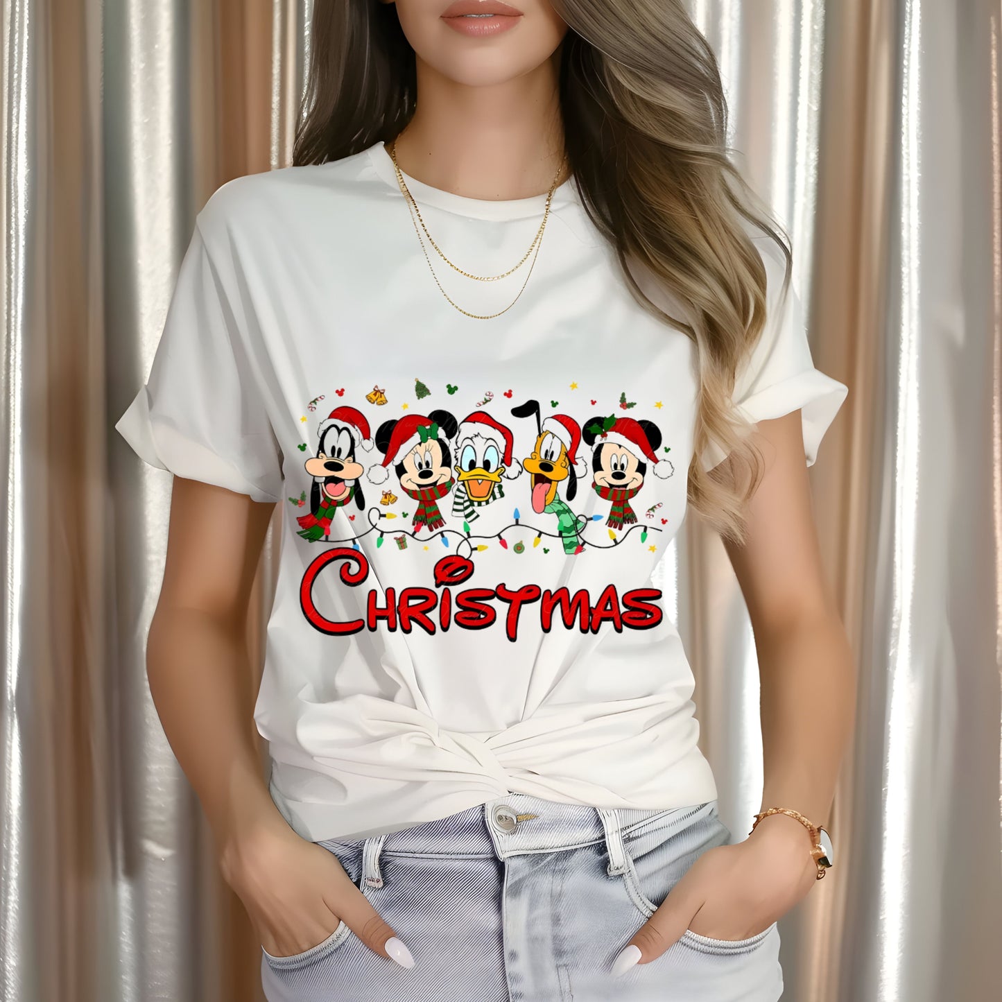 Mickey and Friends Christmas DTF Transfer ONLY