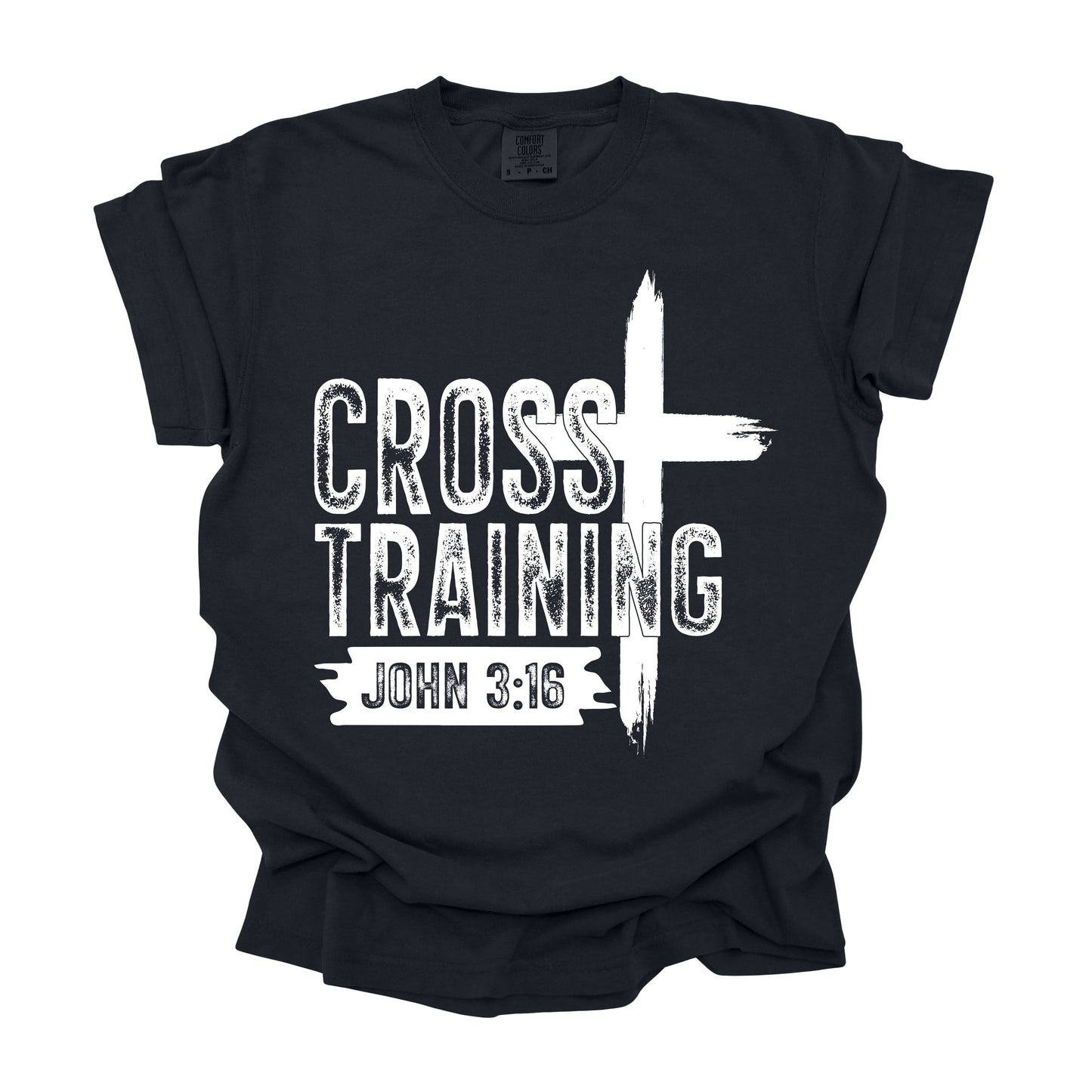#336 White Cross Training John 3:16 DTF Transfer