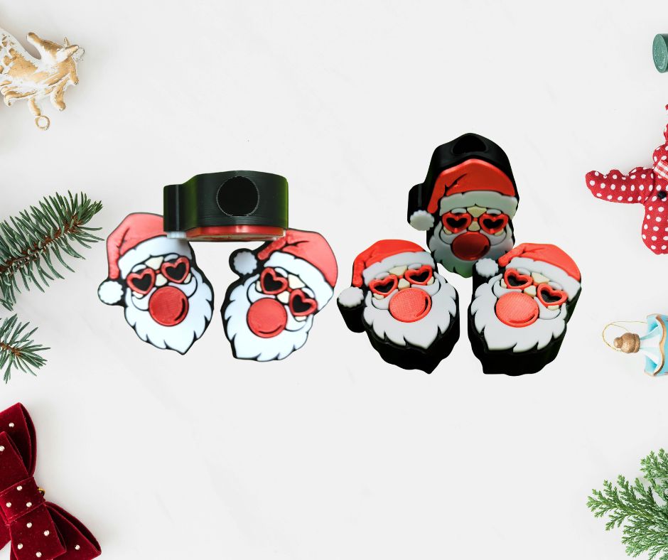 Blow Bubble Santa 3D Straw topper