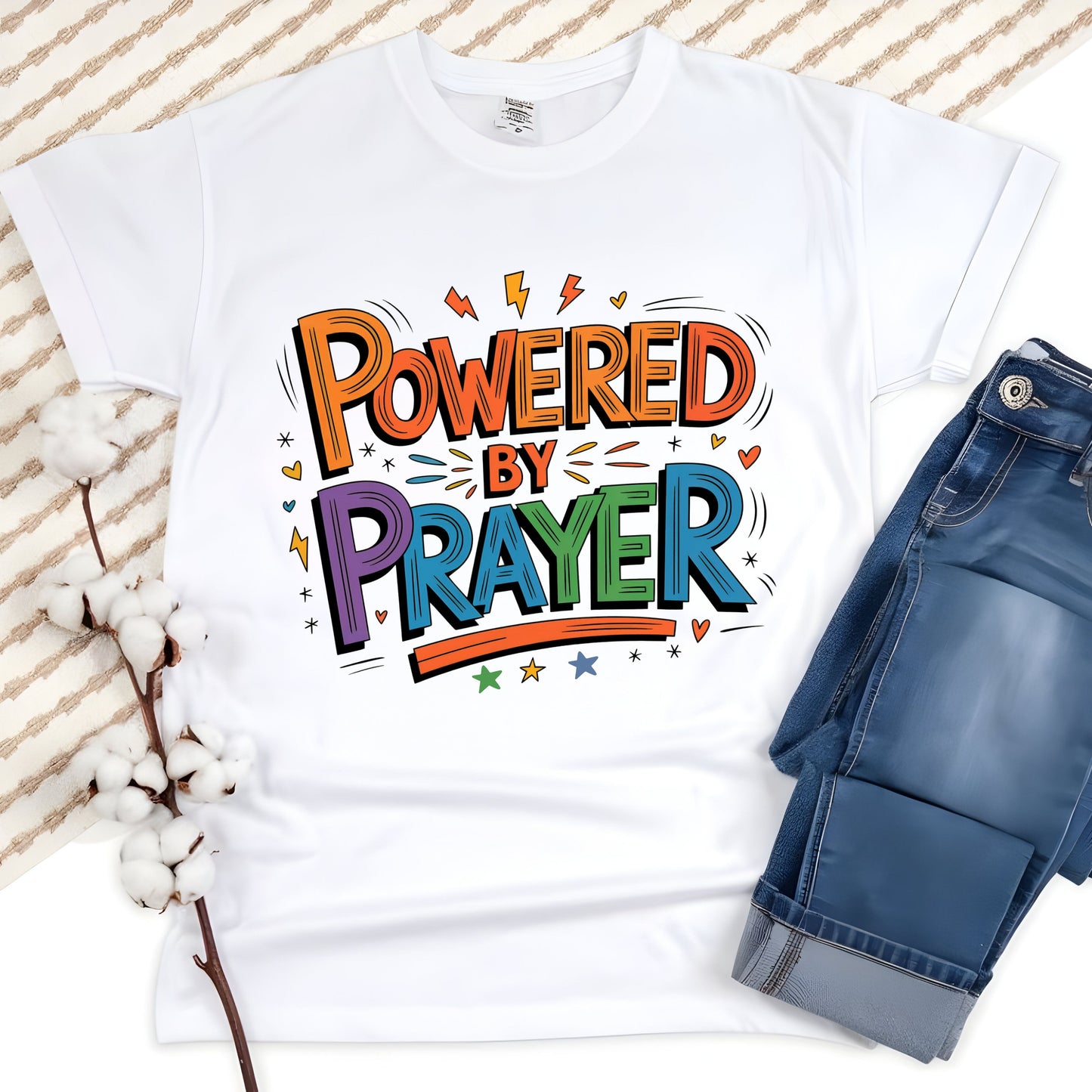 POWERED BY PRAYER (DTF Transfer)