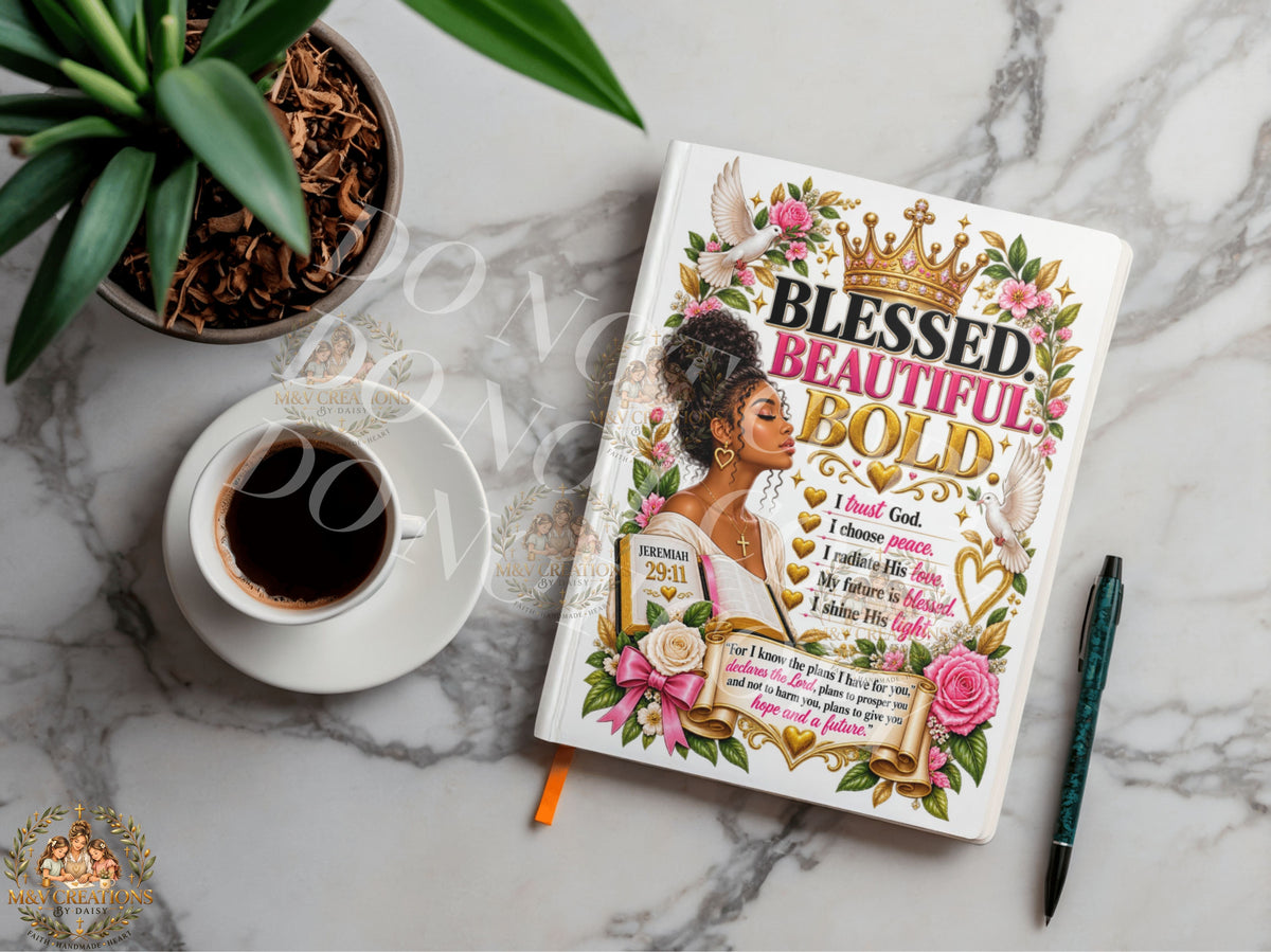 BLESSED BEAUTIFUL BOLD Journal Decal