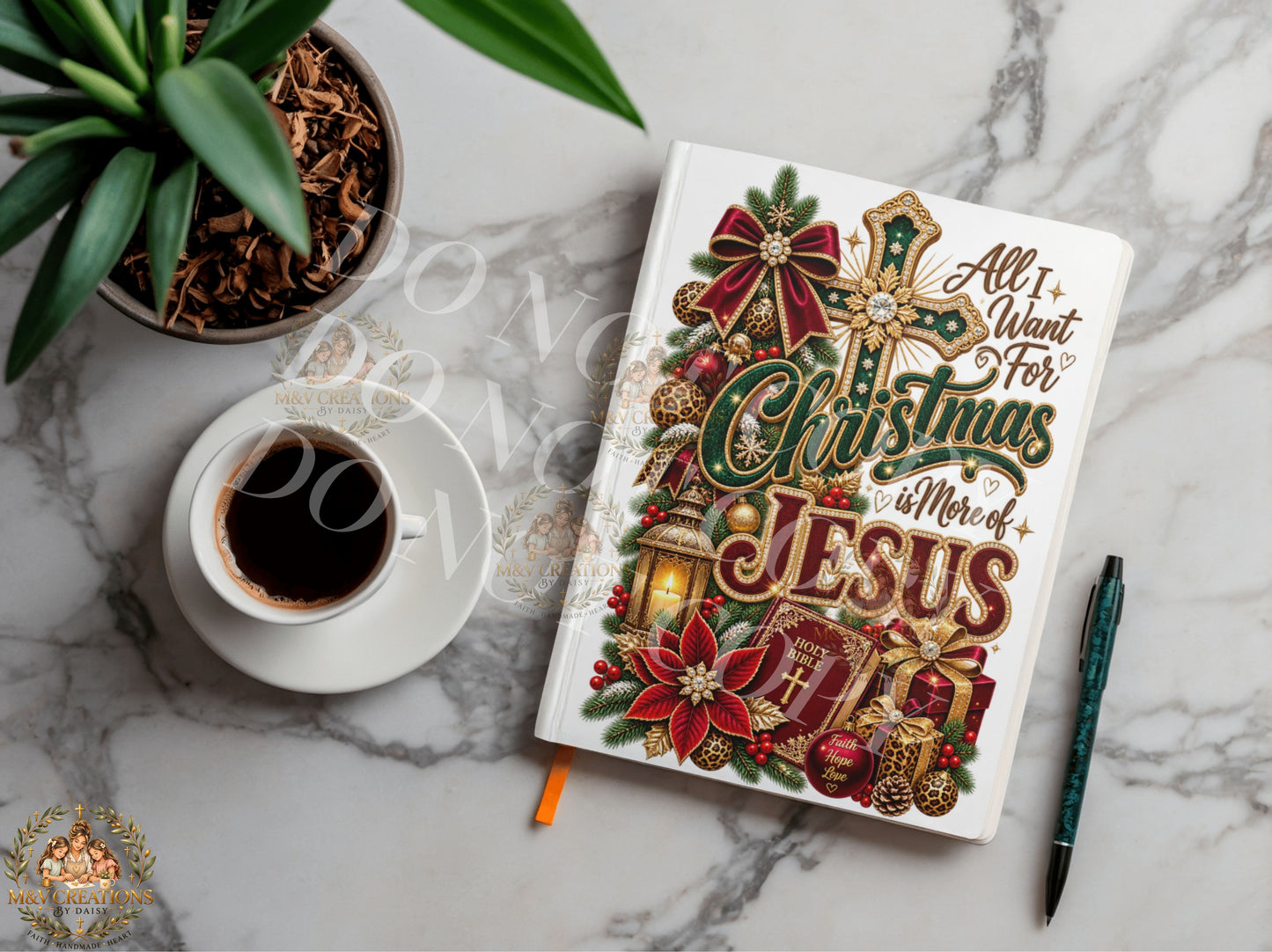 ALL I WANT FOR CHRISTMAS IS MORE OF JESUS Journal Decal