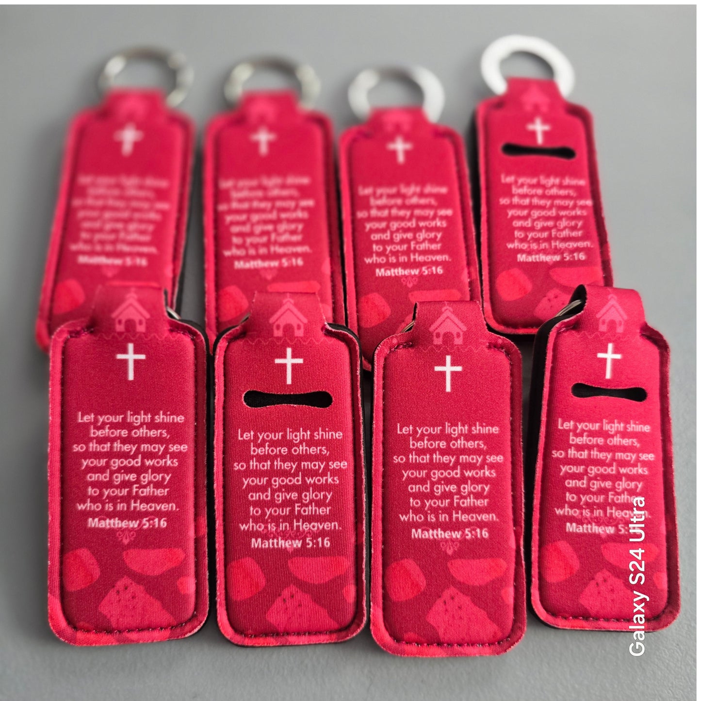 Scripture Chapstick Keychain Holder