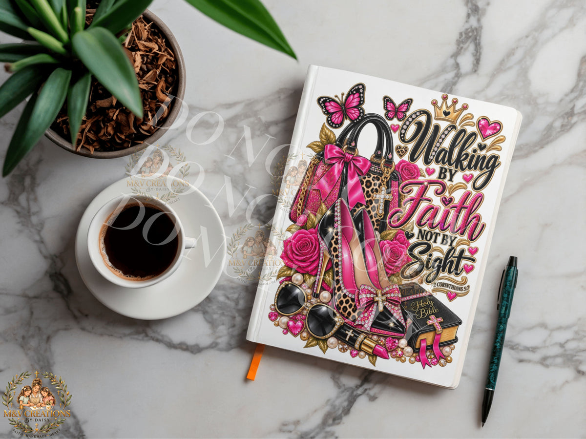 WALKING BY FAITH NOT BY SIGHT Journal Decal