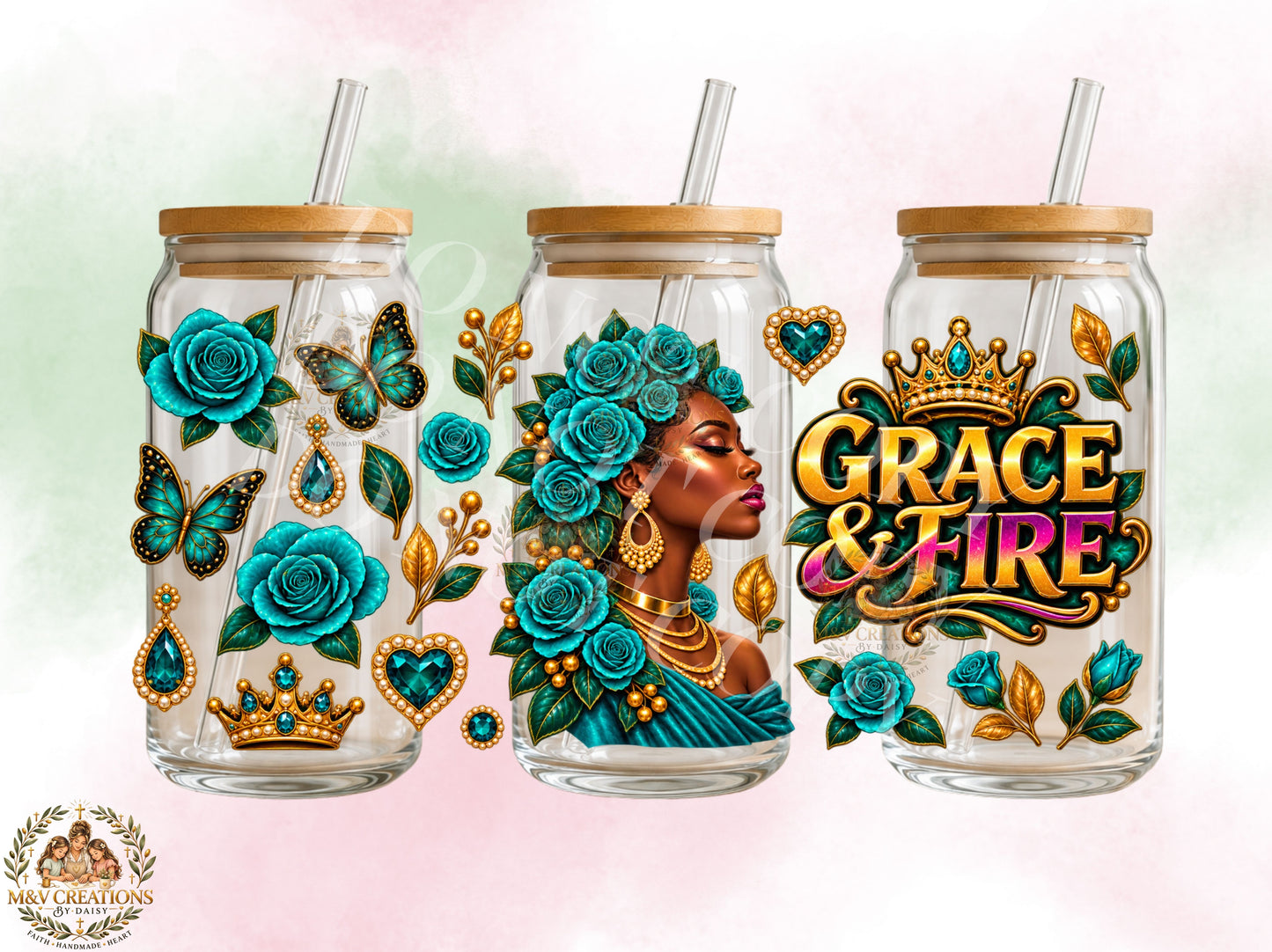 GRACE AND FIRE UV DTF CUP WRAP