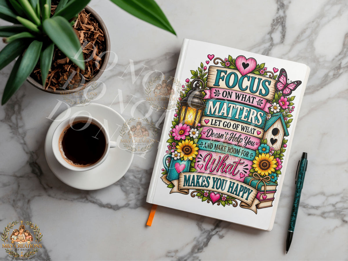 FOCUS ON WHAT MATTERS Journal Decal