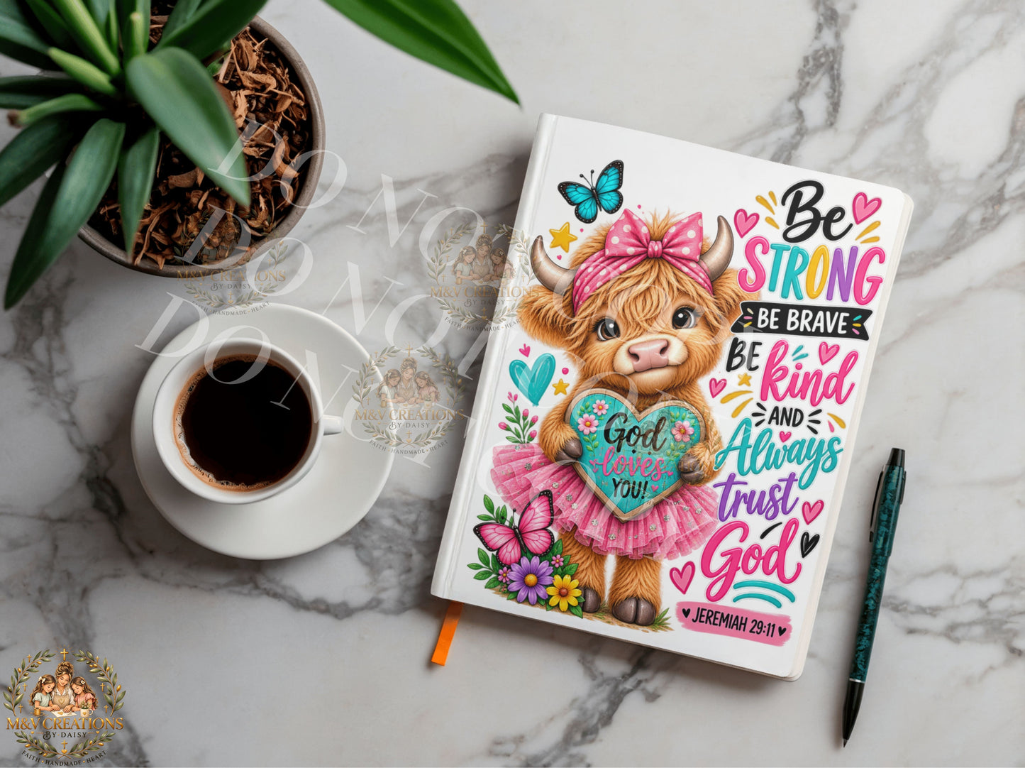 Be Strong be Brave Journal Decal