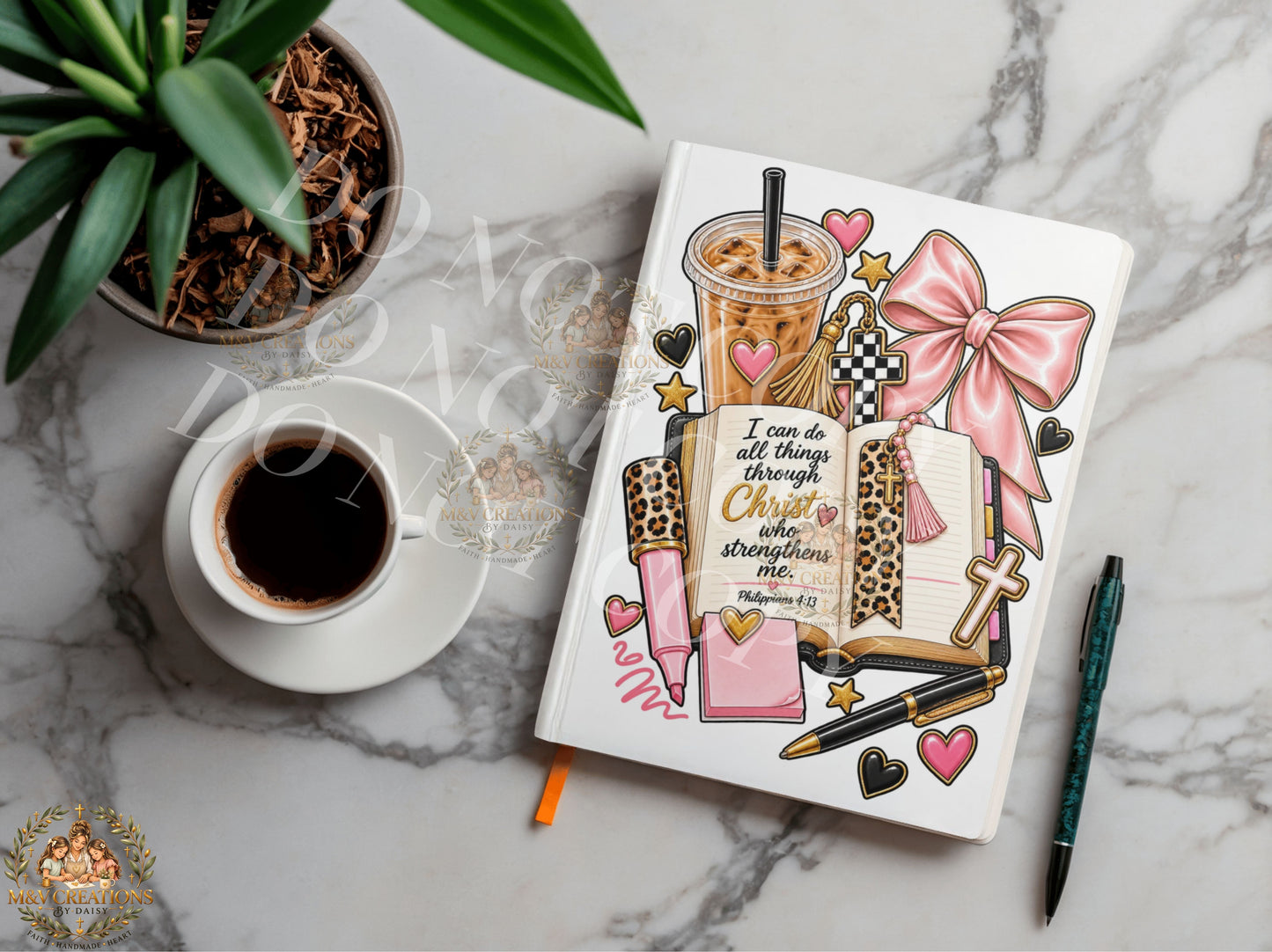 I CAN DO ALL THINGS THROUGH CHRIST Journal Decal