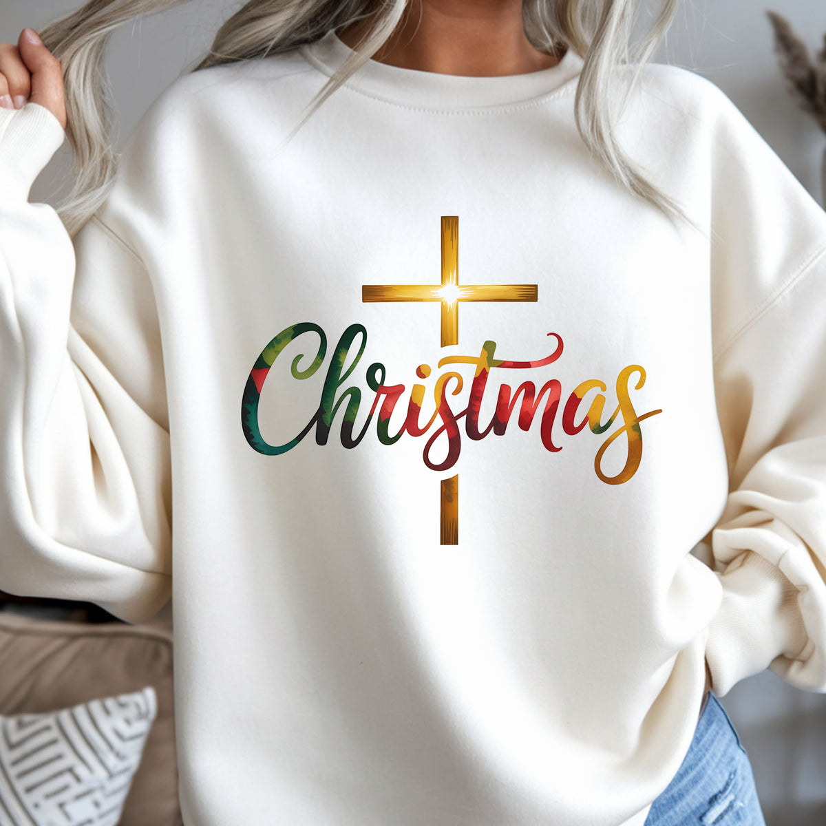 Christian Christmas Cross Coquette