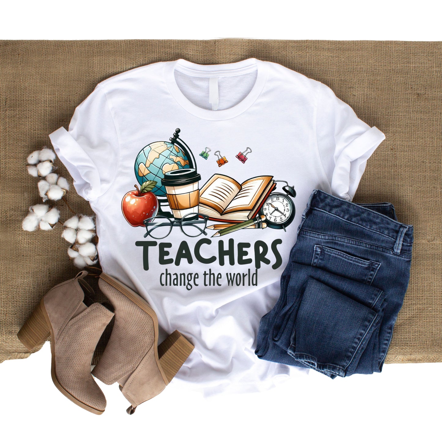 DTF 16 TEACHERS CHANGE THE WORLD (DTF TRANSFER ONLY)