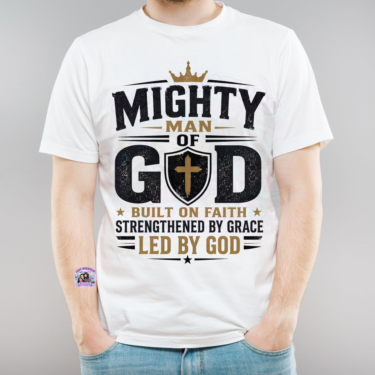Mighty man of God DTF Transfer ONLY