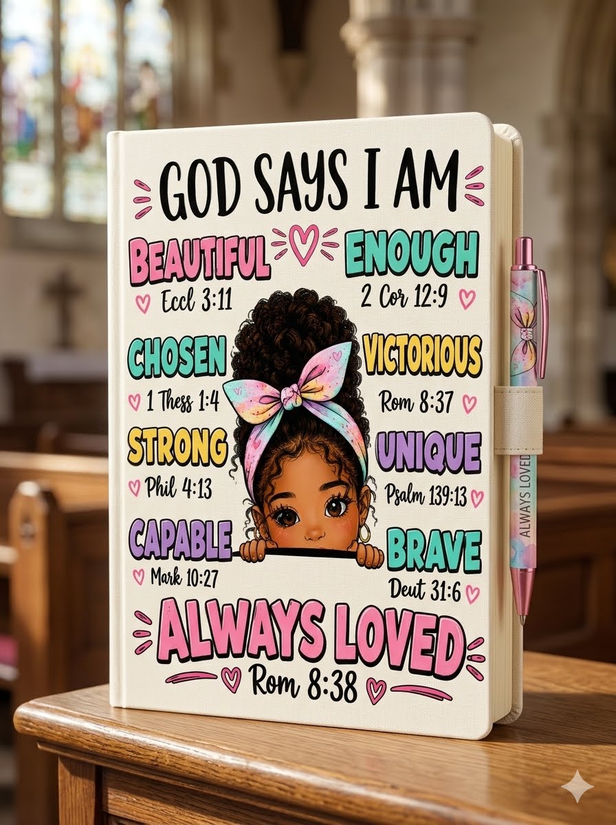 GOD SAYS I AM BEAUTIFUL Journal Decal