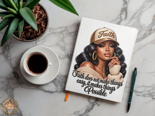 Faith Does not Make things easy.       Journal Decal