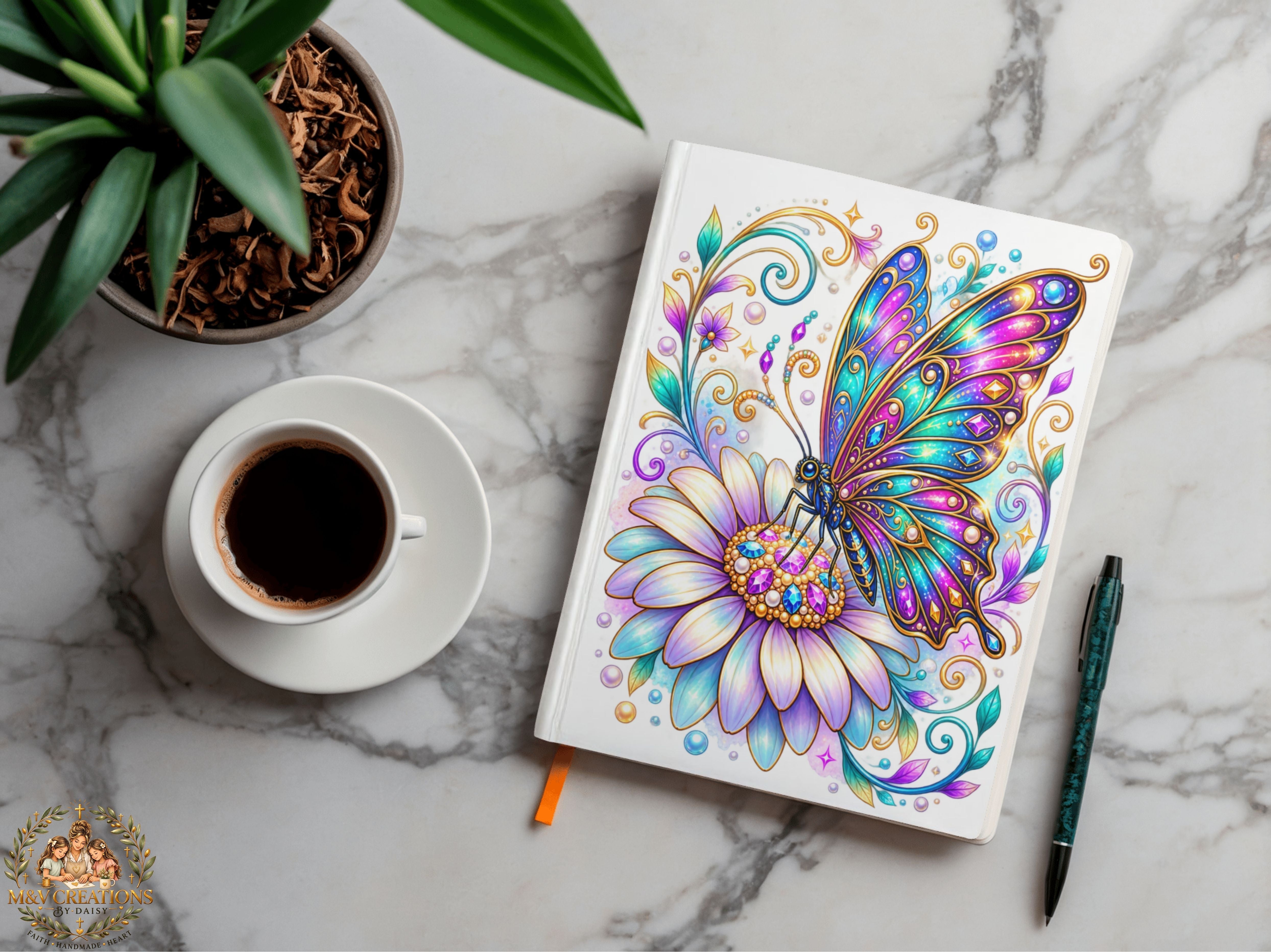 Enchanted Wings & Blooms Journal Decal | M&V Creations By Daisy