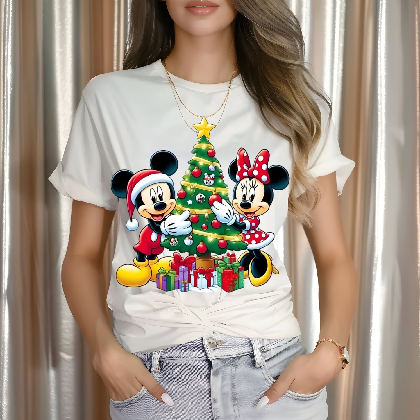 Mickey & Minnie Tree DTF Transfer ONLY