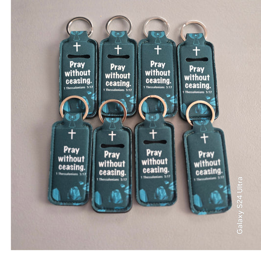 Scripture Chapstick Keychain Holder