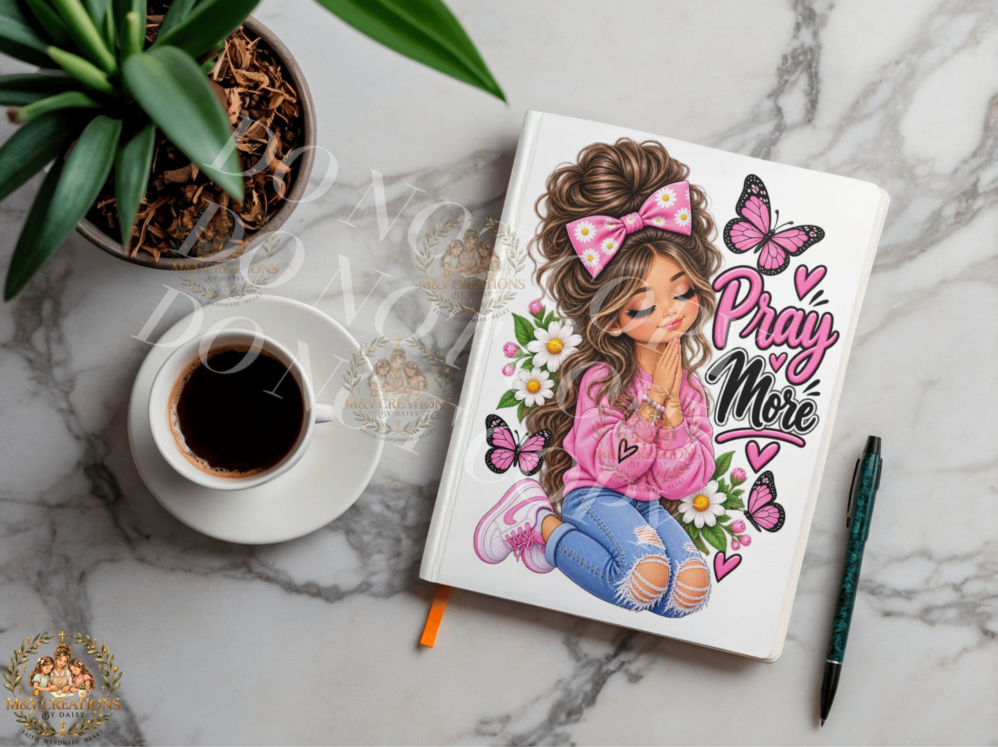 PRAY MORE     KIDS  Journal Decal