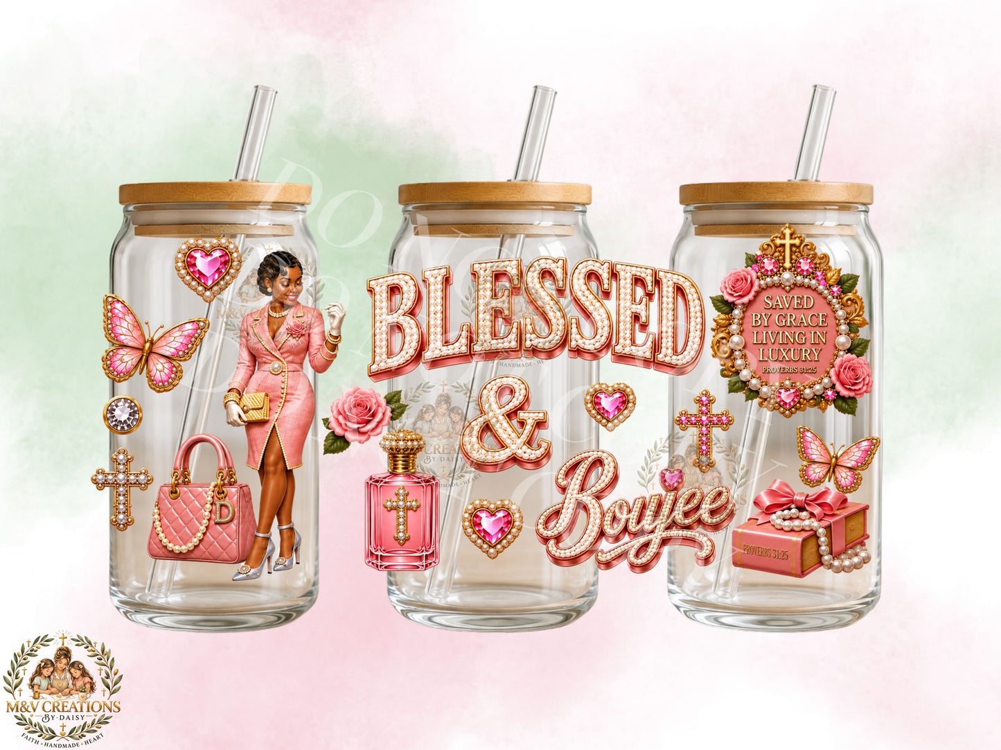 BLESSED & BOUJEE        UV DTF CUP WRAP