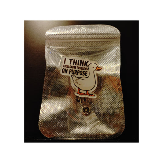 #113 I think i will cause problems on Purpose Acrylic Retractable Badge Reels