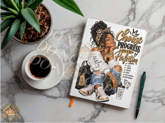 Choose Progress Over Perfection    Journal Decal