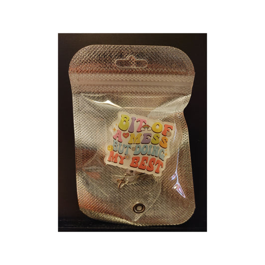 #116 Bit of a mess but doing my best Acrylic Retractable Badge Reels