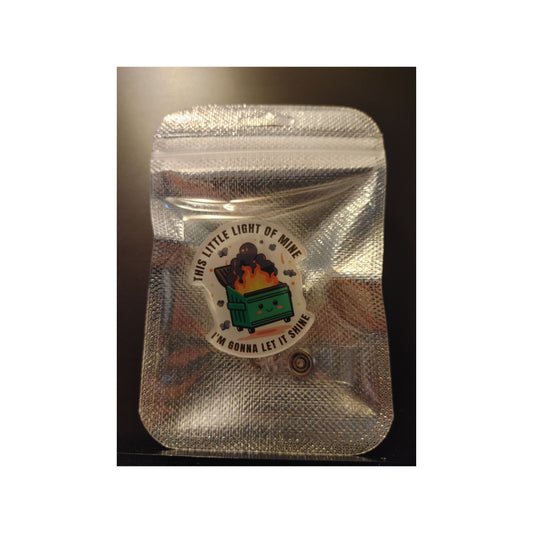 # 117 This little light of mine I`m Gonna let it shine  Acrylic Retractable Badge Reels