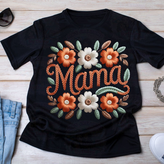 Embroidery MAMA DTF Transfer